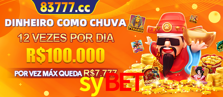 Banner do programa de recompensas Recomende para amigos do sybet, detalhando os bônus por convidar amigos, com prêmios que chegam a R$288.888.