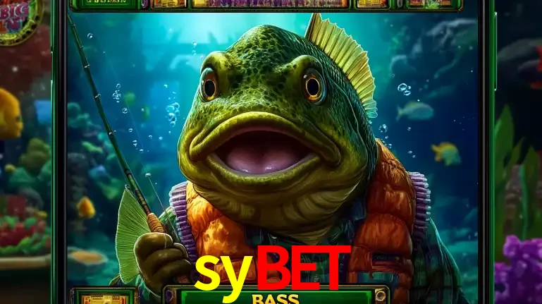 Personagem de peixe pescador do popular jogo de slot com tema de pescaria, uma das emocionantes opções de caça-níqueis para jogar e ganhar no cassino sybet.